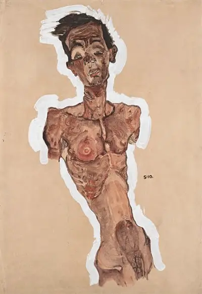Nude Self Portrait Egon Schiele